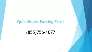 QuickBooks Parsing Error