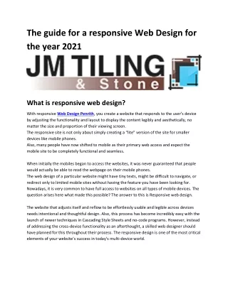 The guide for a responsive Web Design for the year 2021
