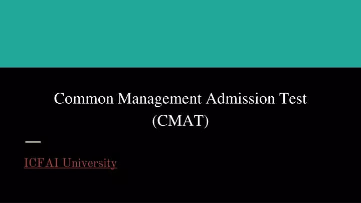 common management admission test cmat