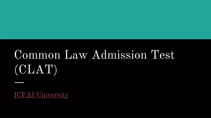 common law admission test clat