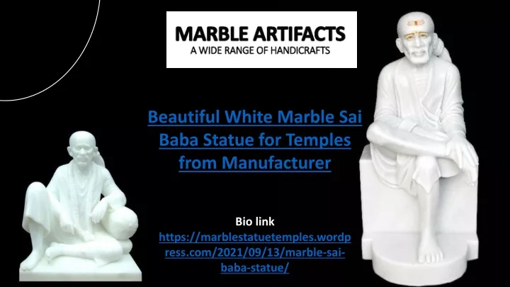 beautiful white marble sai baba statue