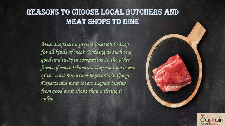 reasons to choose local butchers and meat shops