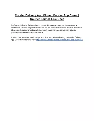 courier delivery app clone courier app clone