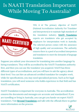 Is NAATI Translation Important While Moving To Australia?