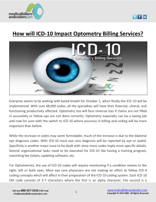 how will icd 10 impact optometry billing services