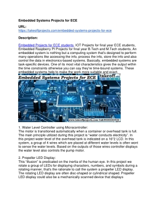 embedded systems projects for ece