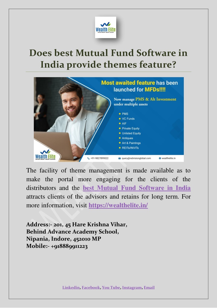 does best mutual fund software in india provide