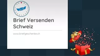 Brief Versenden Schweiz - Geschenk Per Post - Briefgeschenke