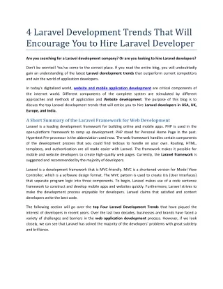 Hire Laravel Developer | Laravel Development Company in Europe | Laravel