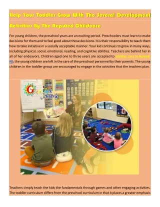 help your toddler grow with the several