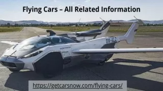 Flying Cars - All Related Information