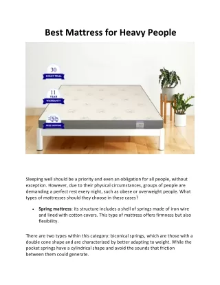 best mattress for heavy people