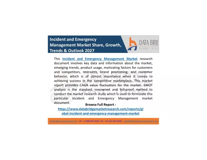 incident and emergency management market share