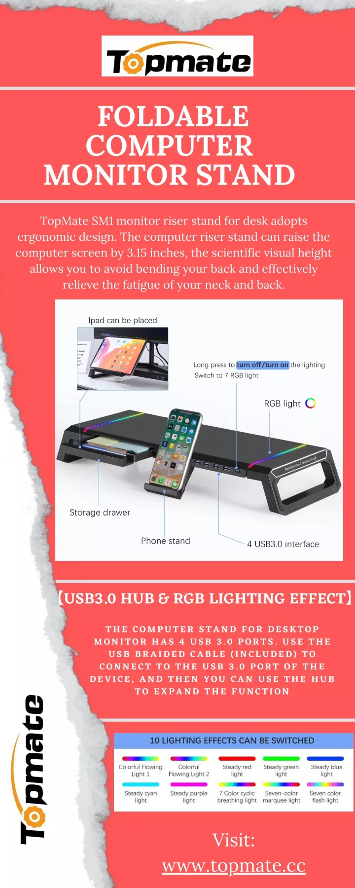 foldable computer monitor stand