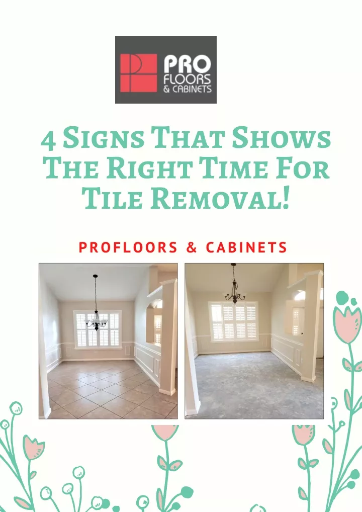 4 signs that shows the right time for tile removal