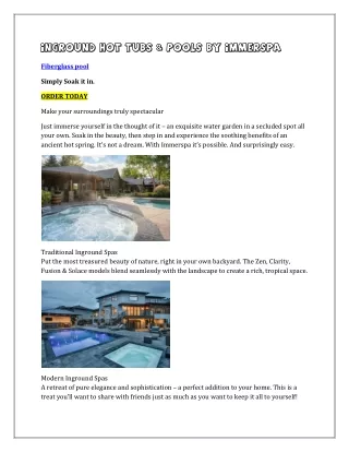 i inground hot tubs pools by immerspa nground