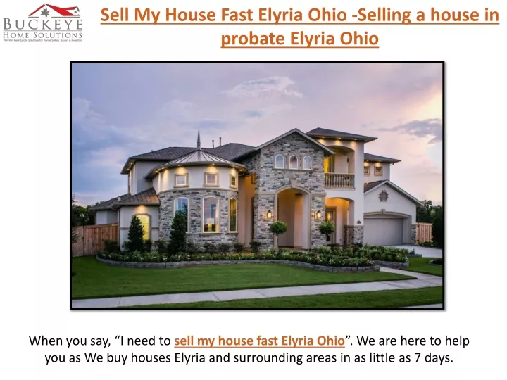 sell my house fast elyria ohio selling a house