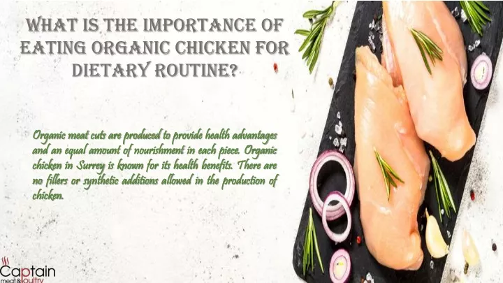 what is the importance of eating organic chicken