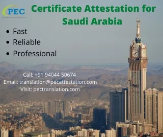 Certificate Attestation for Saudi Arabia