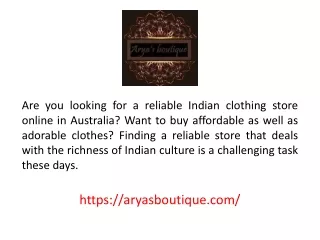 Indian Boutique Online