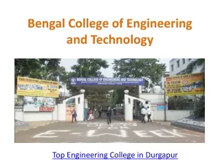 Top Engineering College in Durgapur  - BCET Engineering College