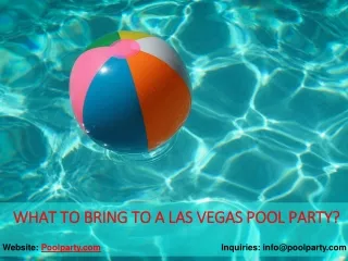 WHAT TO BRING TO A LAS VEGAS POOL PARTY