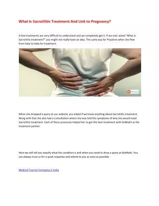 what is sacroiliitis treatment and link