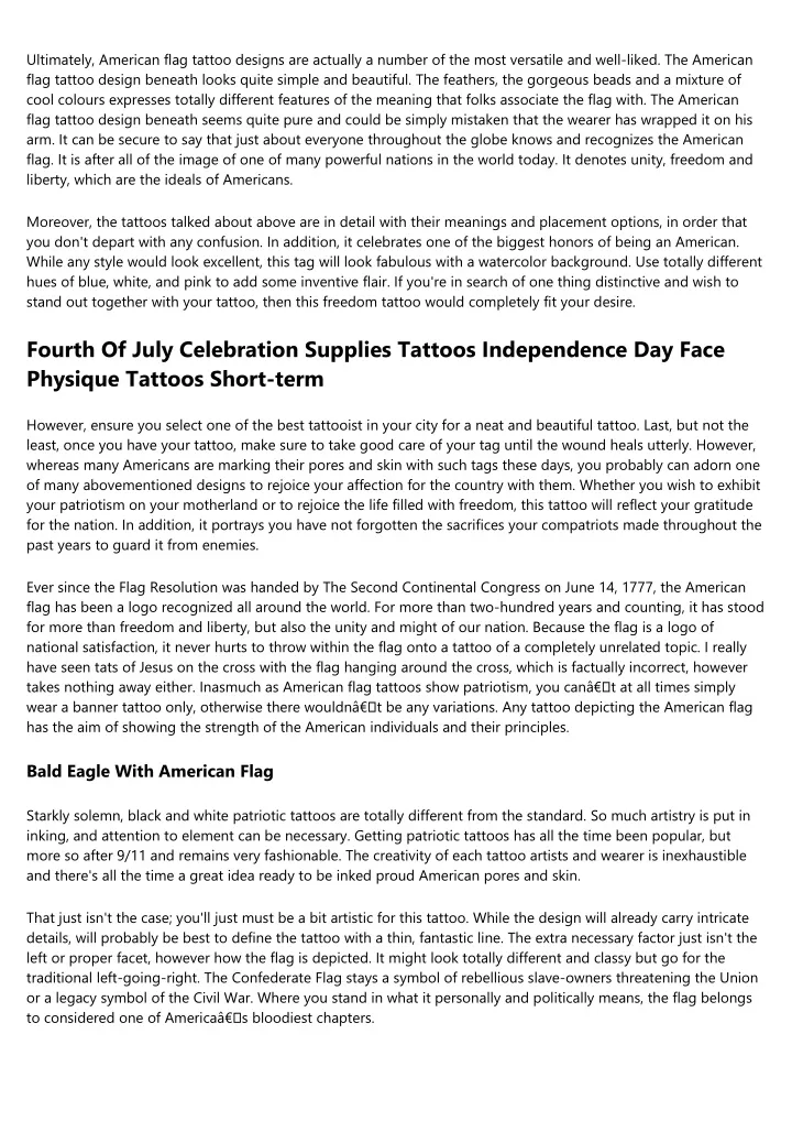 ultimately american flag tattoo designs