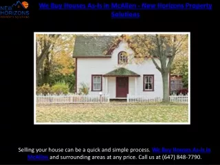 Reliable Local McAllen Homebuyers - Sell Property Quick