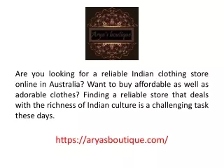 Indian Boutique Online