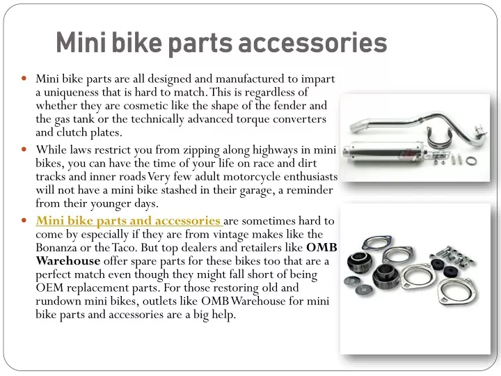 m ini bike parts accessories