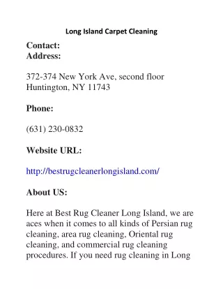 Long Island Carpet Cleaning