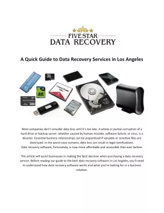 a quick guide to data recovery services