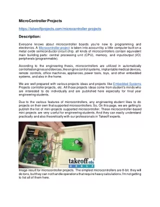 MicroController Projects