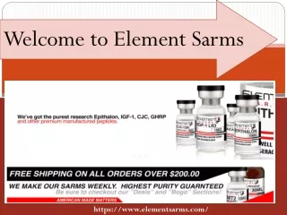 welcome to element sarms