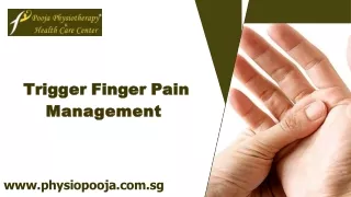 trigger finger pain management