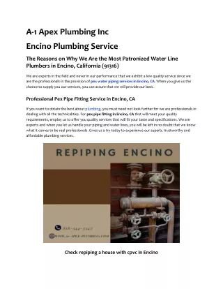 Encino Plumbing Service
