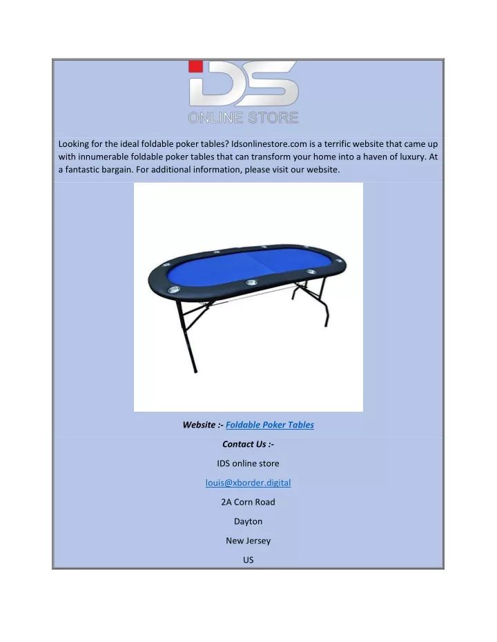 looking for the ideal foldable poker tables