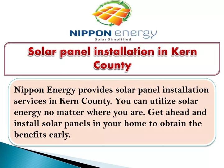 solar panel installation in kern county