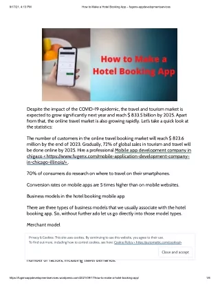 How to Make a Hotel Booking App