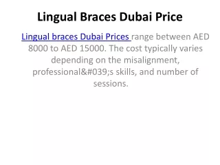 lingual braces dubai price