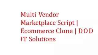 multi vendor marketplace script ecommerce clone