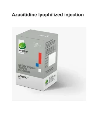 azacitidine lyophilized injection