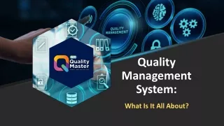 What is Quality Management System?
