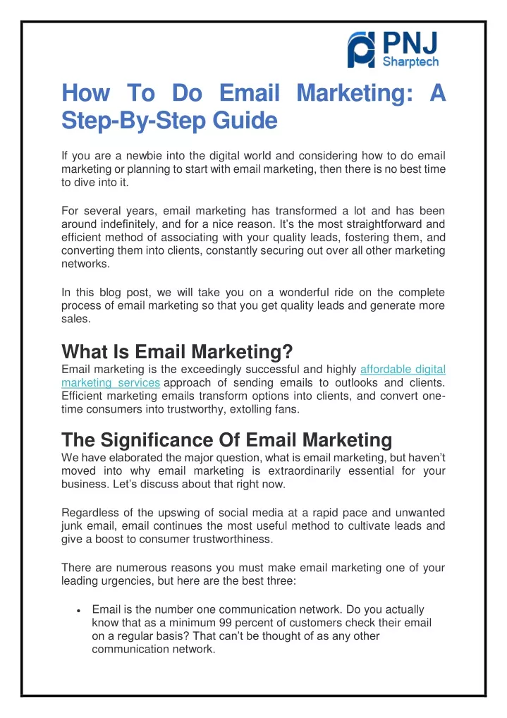 how to do email marketing a step by step guide