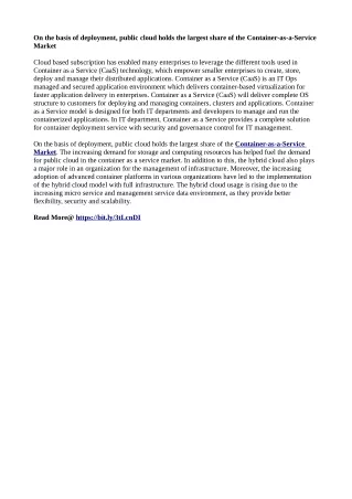 on the basis of deployment public cloud holds