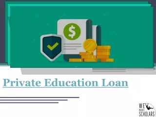 Private education loan