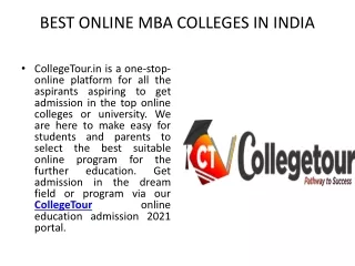 BEST ONLINE MBA COLLEGES IN INDIA
