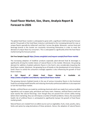 Global Food Flavor Market-converted