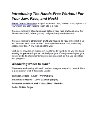 introducing the hands free workout for your